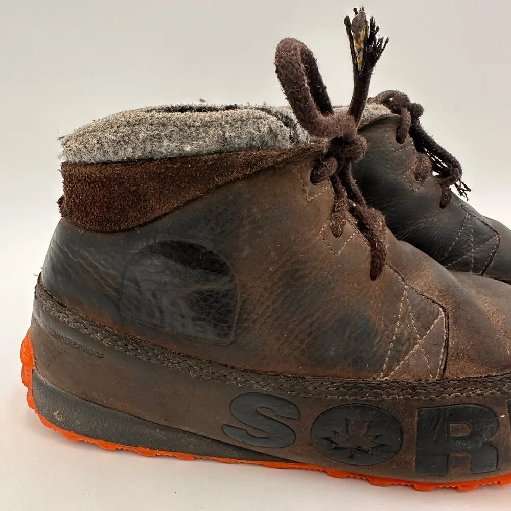 Sorel Men's Brown Leather Fairbanks Drift Shoes Size 8.5